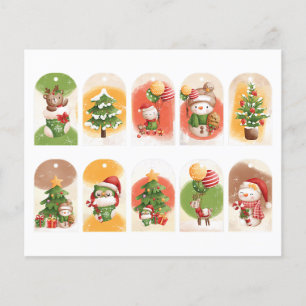 Cortes cortados com etiquetas de presentes de Nata