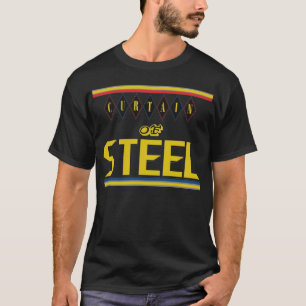 Cortina do aço: T-shirt (preto) de 5 anéis