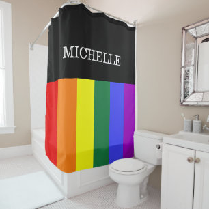 Cortina para Banheiro Orgulho Gay Rainbow