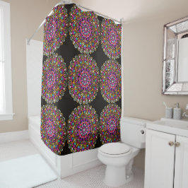 Cortina Para Box 0135 - Mandala Pattern - Chá Curtain