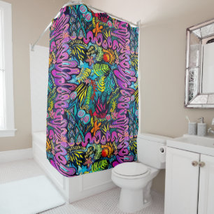 Cortina Para Box 0168 - Marine Life - Chá Curtain