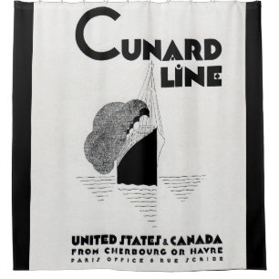 Cortina Para Box 1920 Cunard Line art deco