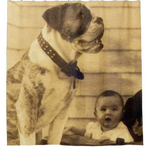 Cortina Para Box 1920 pitbull guarda bebê