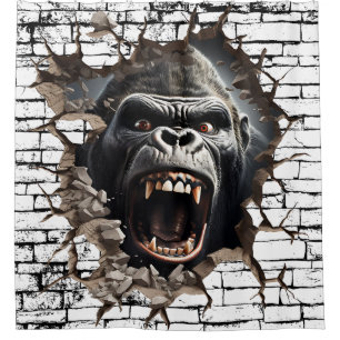 Cortina Para Box 3D Gorilla Break Art - Safari Realista