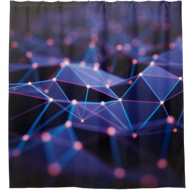 Cortina Para Box 3D illustration. Abstract background, connection a (Frente)