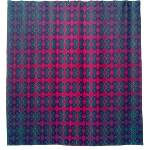 Cortina Para Box 4 Fuschia e roxa de trevo de folhas
