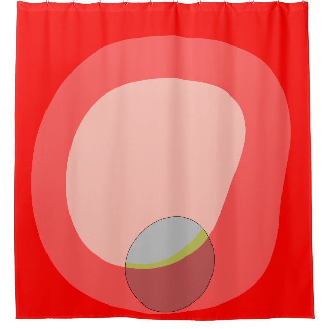 Cortina Para Box 615 Abstrato Vermelho (Frente)