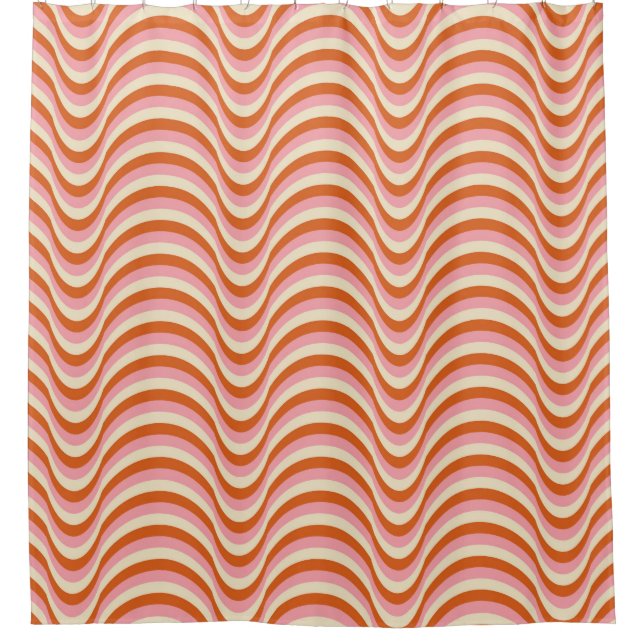 Cortina Para Box 70's Retro Seamless Pattern. 60s and 70s Aesthetic (Frente)