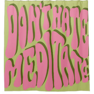 Cortina Para Box 70s Retrospectiva: Poster de Motivação 'Meditação'