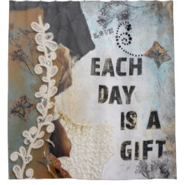 Cortina Para Box A Citação De Arte Mídia Mista A Cada Dia É Um Pres