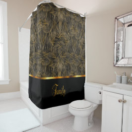 Cortina Para Box A família preta e Dourado é para sempre design