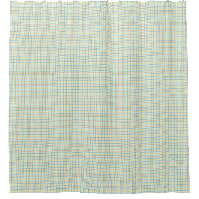 Cortina Para Box A green plaid shower curtain shown both flat (Frente)