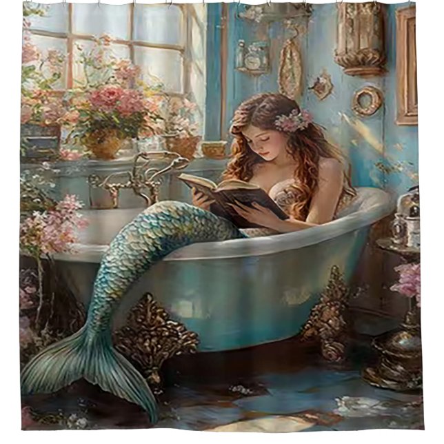 Cortina Para Box A Mermaid in Her Aquatic Bath (Frente)