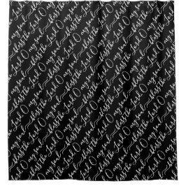 Cortina Para Box ABANDONA O SENHOR | Cortina Chá Negra Elegante