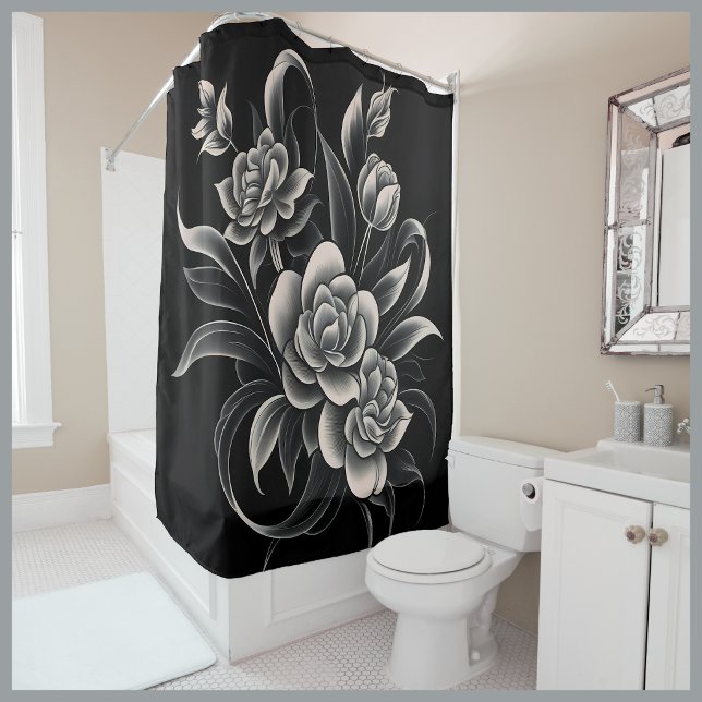 Cortina Para Box Abstração Encapsulada (Abstraction Encapsulated Shower Curtain
)