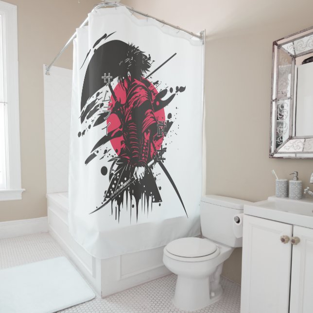 Cortina Para Box Abstract Pink Elephant Shower Curtain | Modern Bla (In Situ)