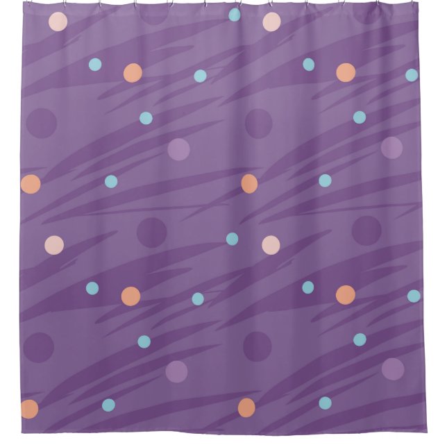 Cortina Para Box Abstract seamless purple pattern with circles and  (Frente)