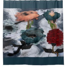 Cortina Para Box Abstrato Art Floral