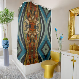 Cortina Para Box Abstrato Cubist Inspirou a Art Deco 5