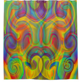 CORTINA PARA BOX ABSTRATO DE ARTE COLORIDA GEOMÉTRICA