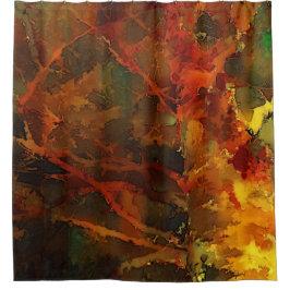 Cortina Para Box Abstrato de outono Profundo