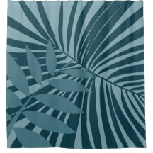 abstrato de palma e folha tropical em cinza azul