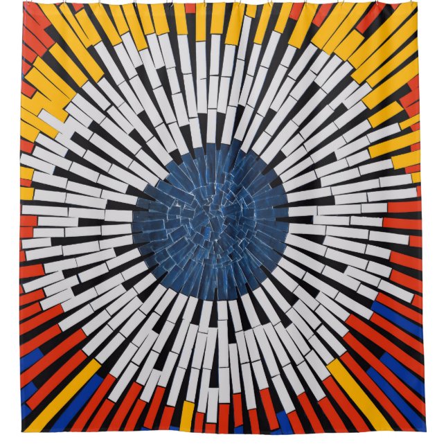 Cortina Para Box Abstrato em fita—Starburst (Frente)