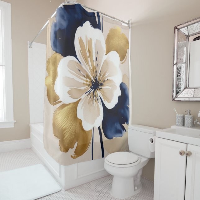 Cortina Para Box Abstrato Floral (In Situ)