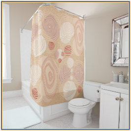 Cortina Para Box Abstrato Geométrico Moderno em Cores Mauvares