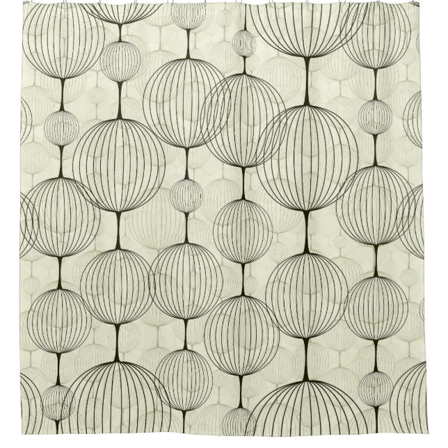 Cortina Para Box Abstrato geométrico, padrão de fundo sem falhas. (Frente)