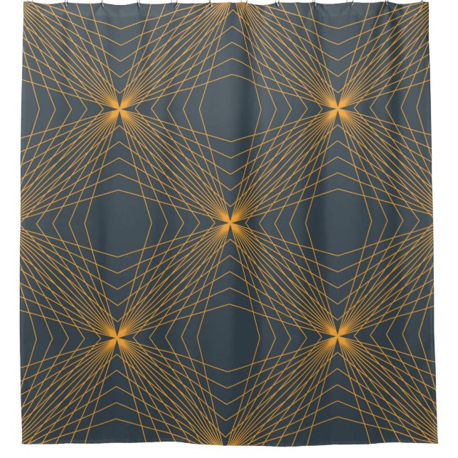 Cortina Para Box Abstrato, linhas legal dinâmicas no conceito de co (Frente)