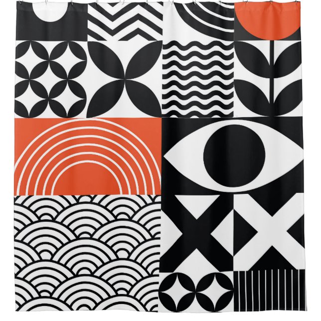 Cortina Para Box Abstrato moderno: Canvas de Design artística. (Frente)