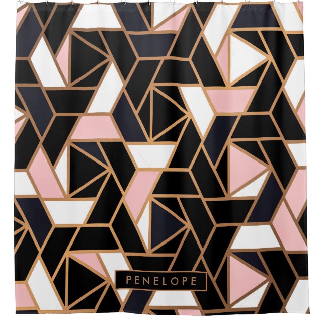 Cortina Para Box Abstrato Moisac (Frente)