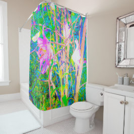 Cortina Para Box Abstrato Oriental Lily no Meu Jardim Rubio