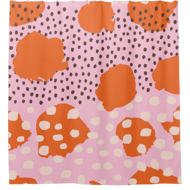 Cortina Para Box Abstrato sem falhas com Traços de Pincel. Beau (Frente)