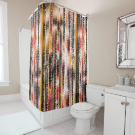 Cortina Para Box Abstrato striped de papel fatiado em fatias