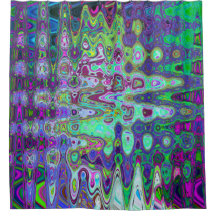 Abstrato Verde e Retro do Mosaico de Onda Roxo