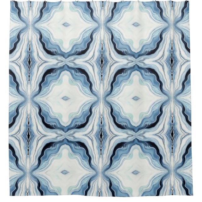 Cortina Para Box Abstrato Waves de barreira (Frente)
