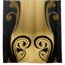 Abstratos com ênfase Dourada em preto-e-branco