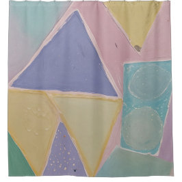 Cortina Para Box Abstratos Serenos: Um Sonho Pastel