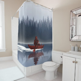 Cortina Para Box Acampamento Bigfoot Lake Canoe Wilderness Pine For