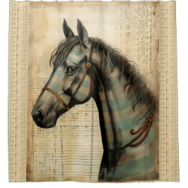 Cortina Para Box Acentos Escrevados de Equina Harmonia