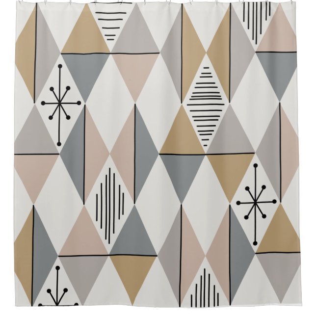 Cortina Para Box Ágil Atômica Diamantes Prateados Dourados (Frente)