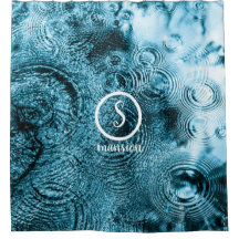 Água cai com logotipo e texto personalizáveis