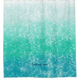 Cortina Para Box Água verde aqua, fresca e limpa