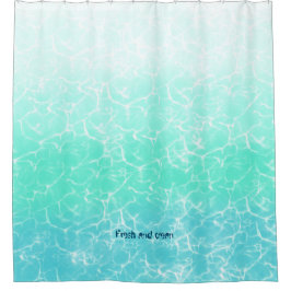 Cortina Para Box Água verde aquosa, fresca e limpa