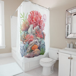 Cortina Para Box Água-viva mágica do oceano que vive em coral