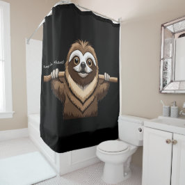 Cortina Para Box "Aguente firme": Palavras encorajadoras de Sloth