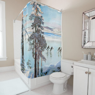 Cortina Para Box Akseli Gallen-Kallela - Patinadores perto de Kalel