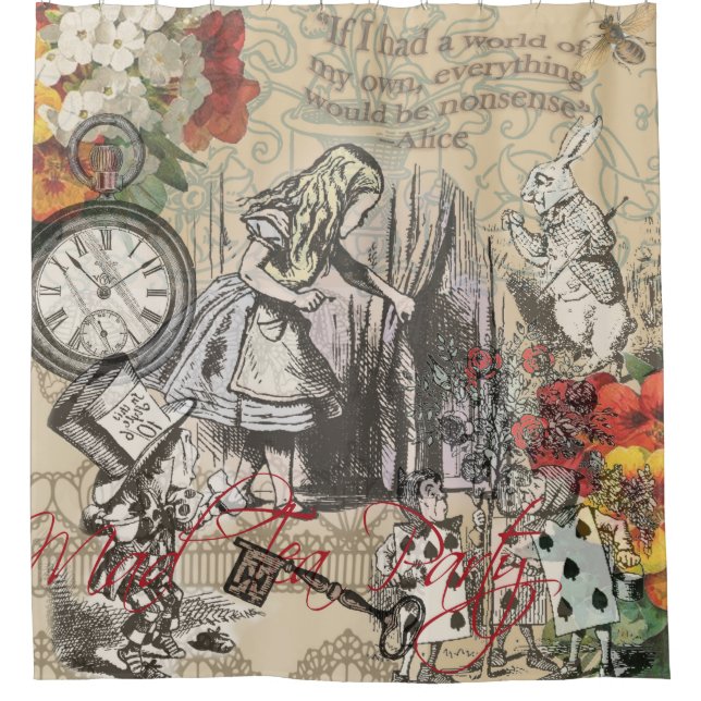 Cortina Para Box Alice no Mundo das Maravilhas, Ódio e Coelho (Frente)